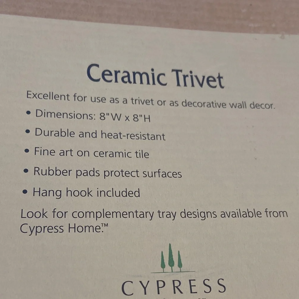 Cypress Ceramic Trivet Set - Black and Brown
